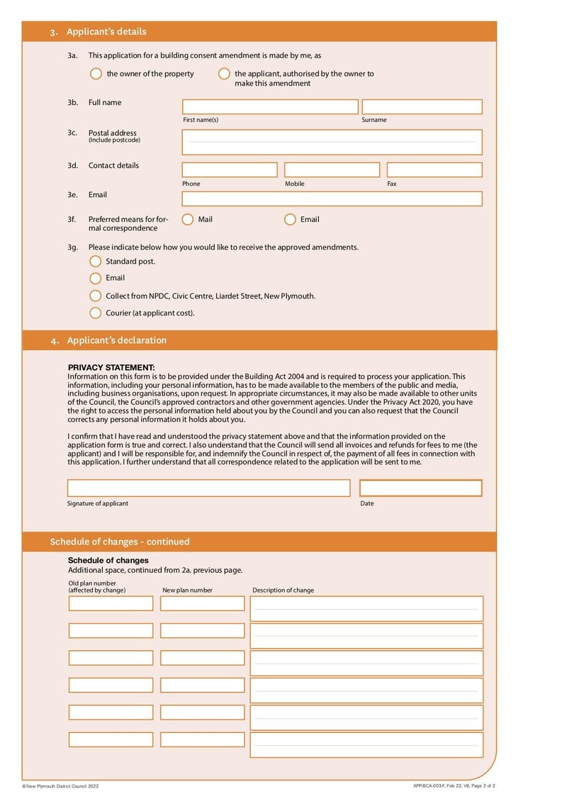 Large thumbnail of Application for Building Consent Amendment App BCA 003 F V6 - Feb 2022