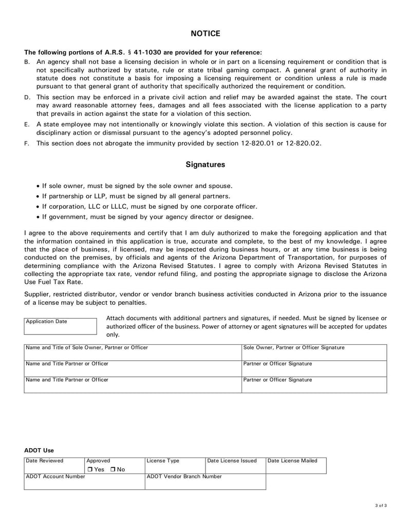 Arizona Driver License/Identification Card Application Fill and sign