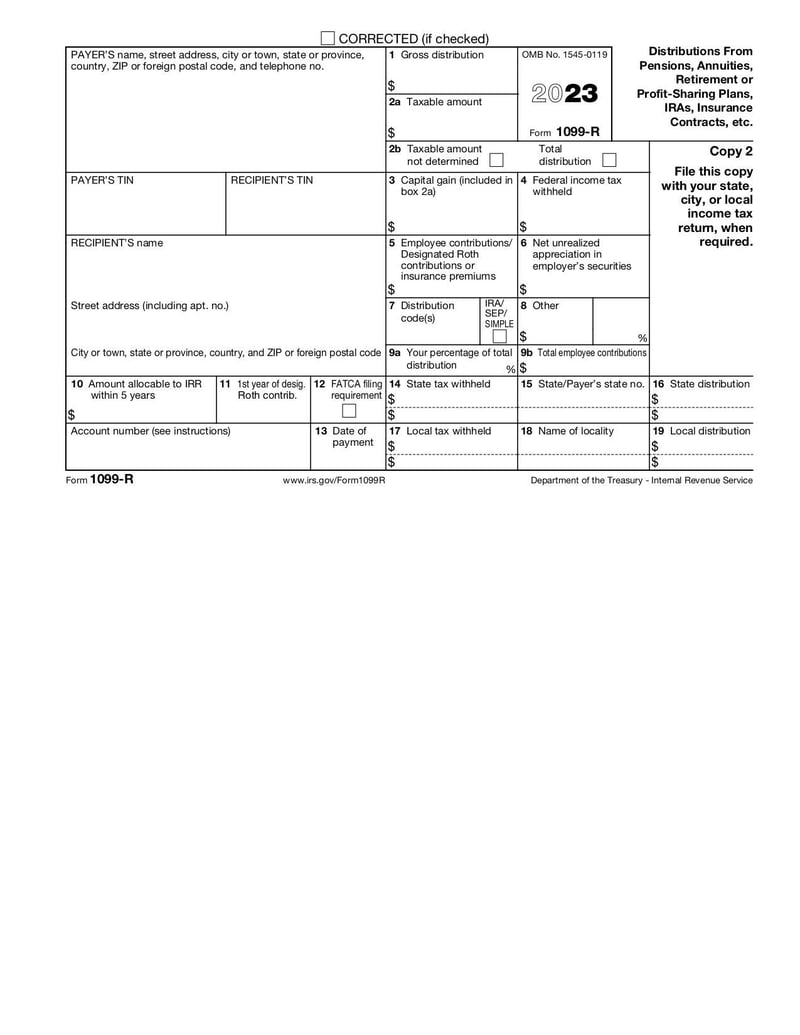 Large thumbnail of Form 1099-R - Jan 2022