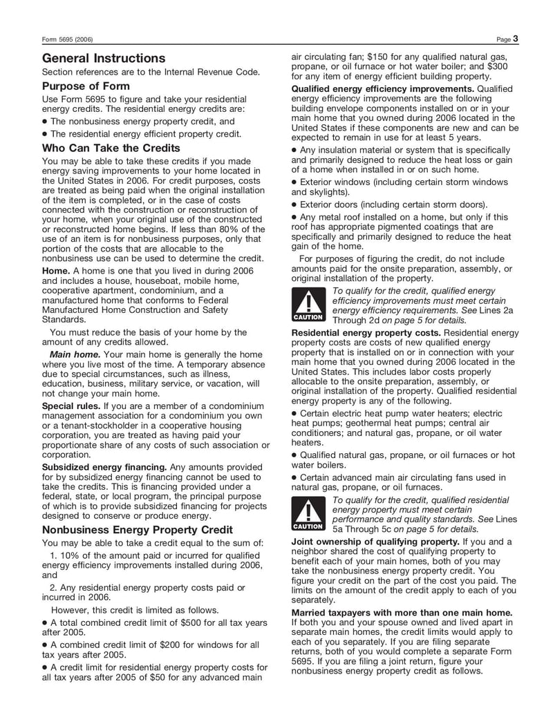 Large thumbnail of Form 5695 - Nov 2008