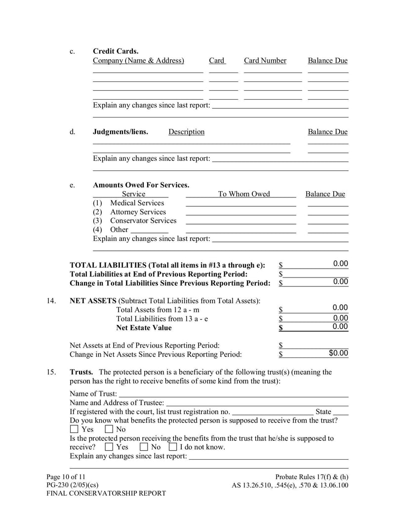 Large thumbnail of Form PG-230 Final Conservatorship Report - Sep 2017