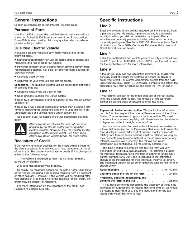 Large thumbnail of Form 8834 - Oct 2008