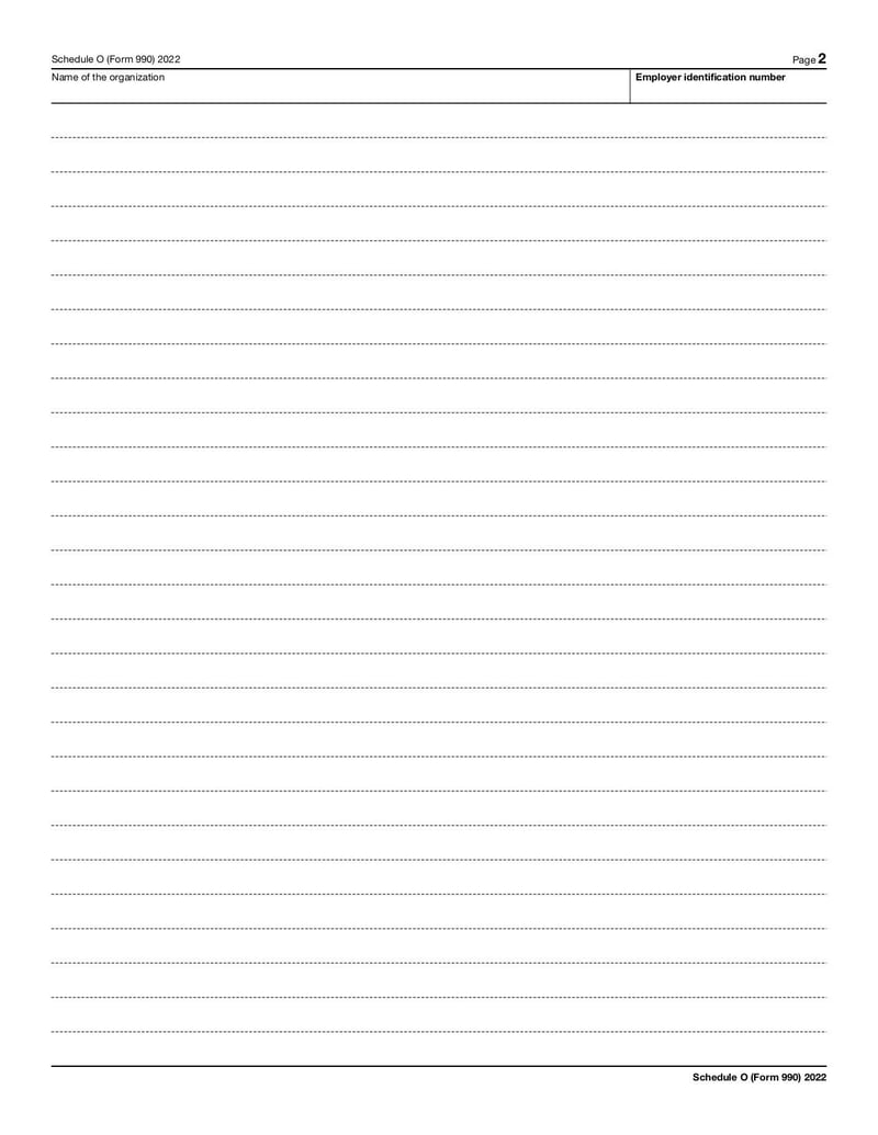 Large thumbnail of Schedule O (Form 990) - Oct 2022