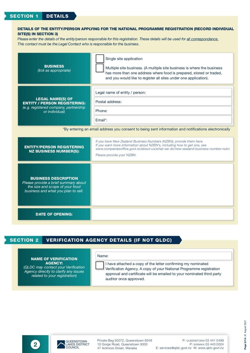 Large thumbnail of QLDC National Programme Application Form - Aug 2021