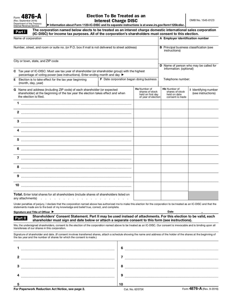 Large thumbnail of Form 4876-A - Sep 2016