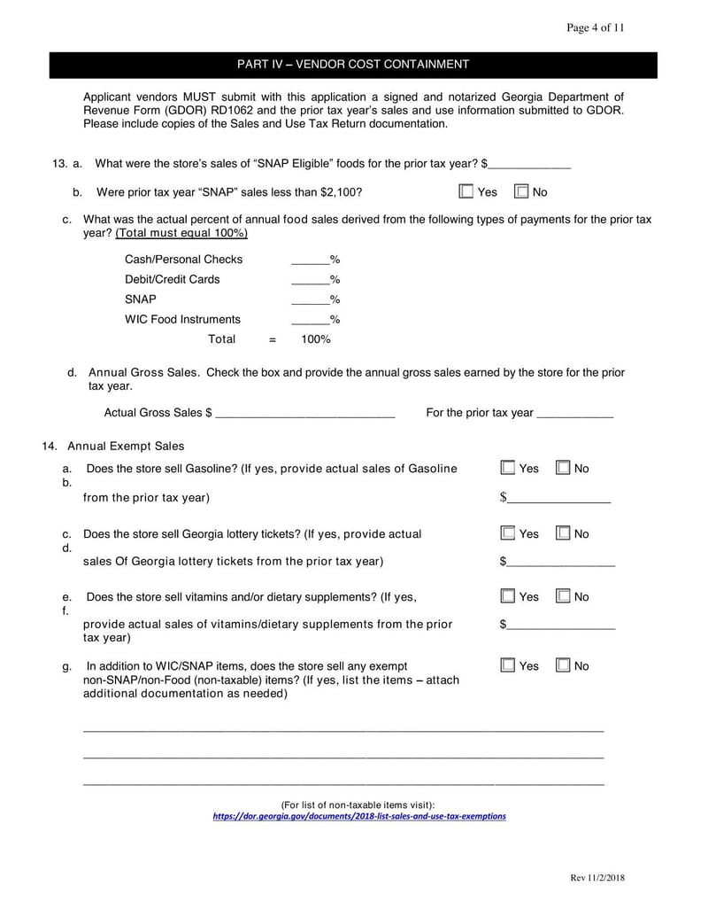 Large thumbnail of Georgia WIC Program Corporate Attachment Form