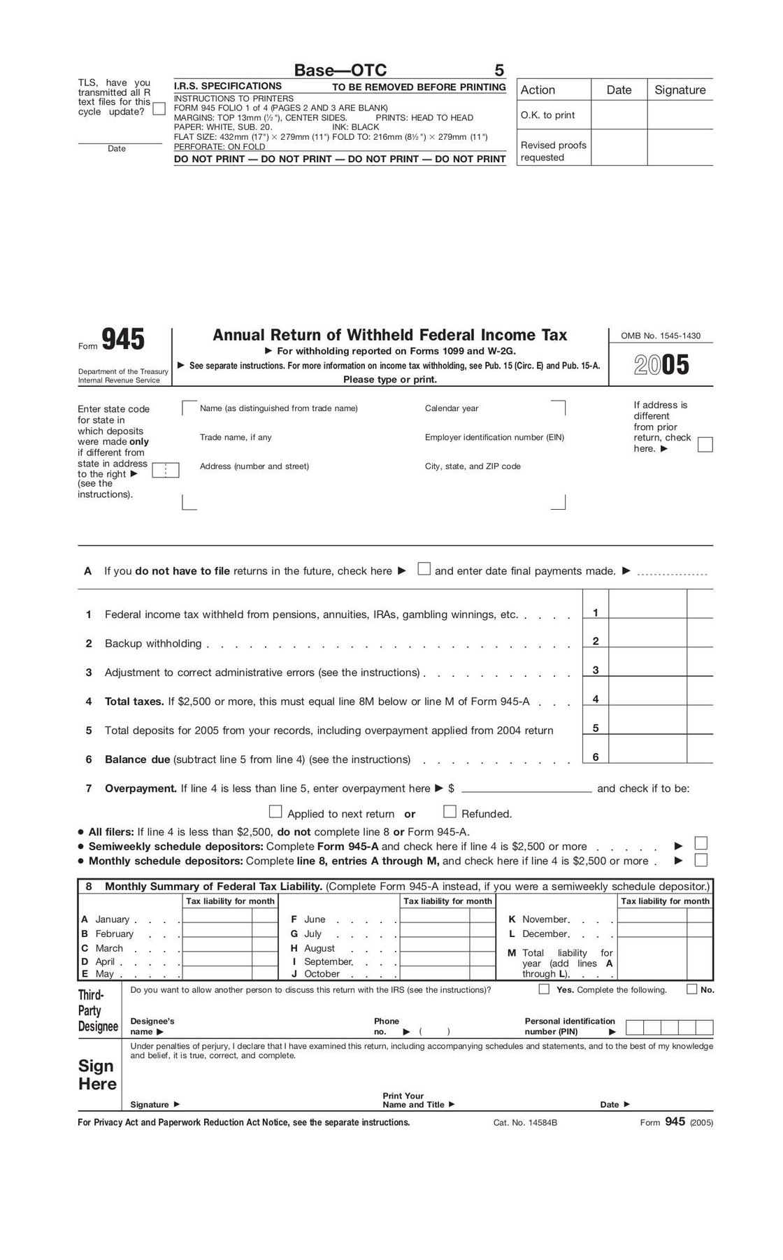 Form 945 Fill and sign online with Lumin