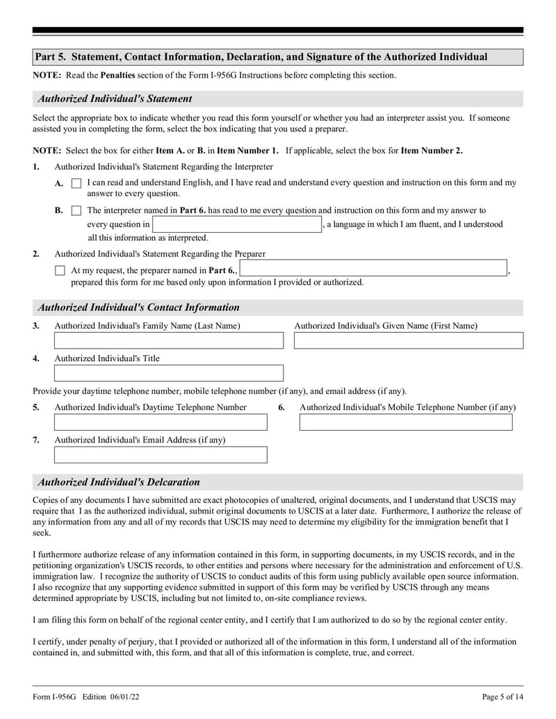 Large thumbnail of Form I-956G - Mar 2023