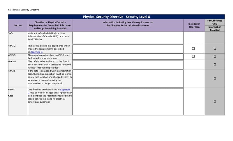 Large thumbnail of Physical Security Directive - Security Level 8 - Aug 2021