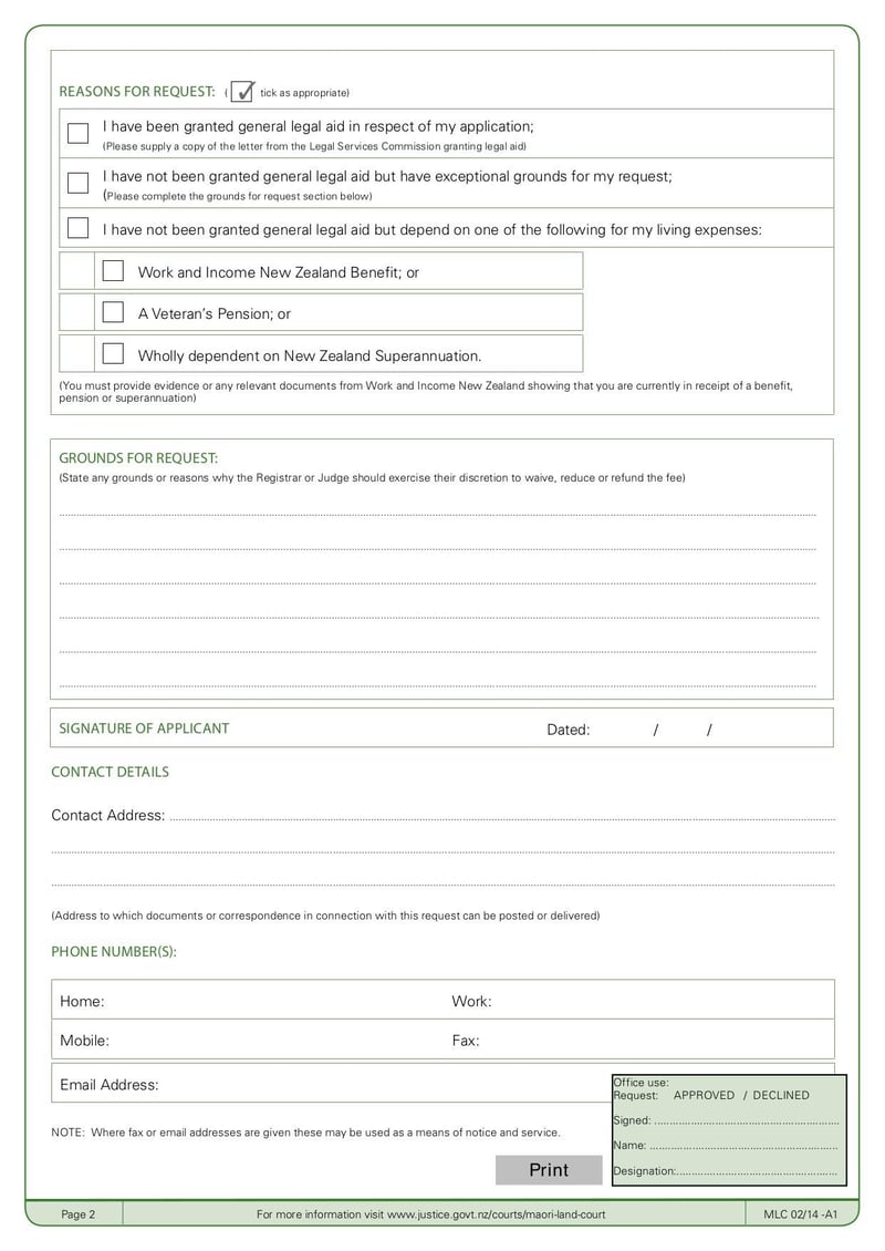 Large thumbnail of MLC Document A1 Request Waiver - Feb 2014