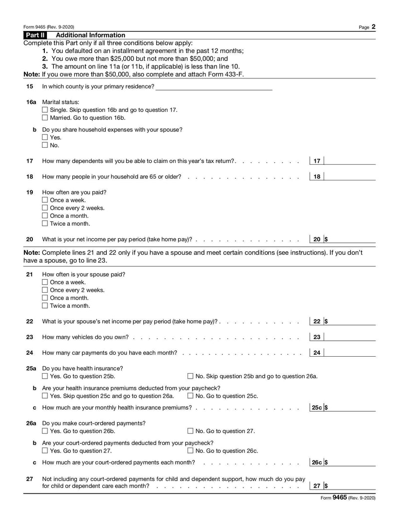 Large thumbnail of Form 9465 - Sep 2020