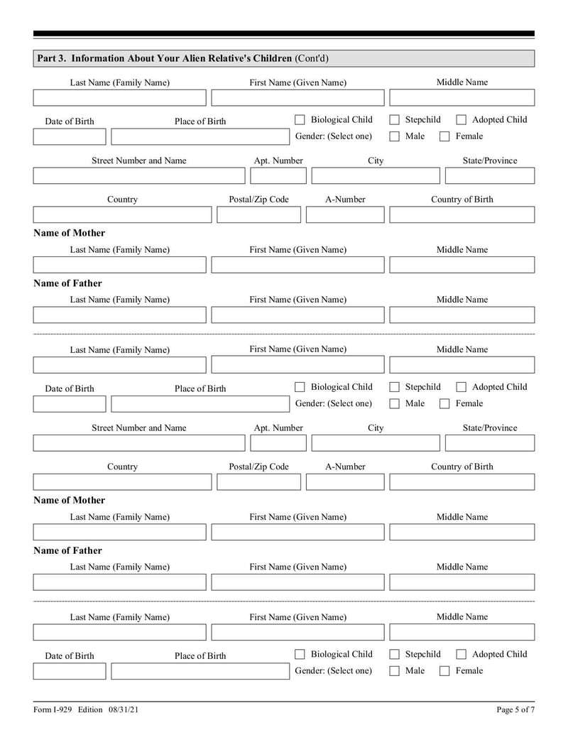 Large thumbnail of Form I-929 - Aug 2021