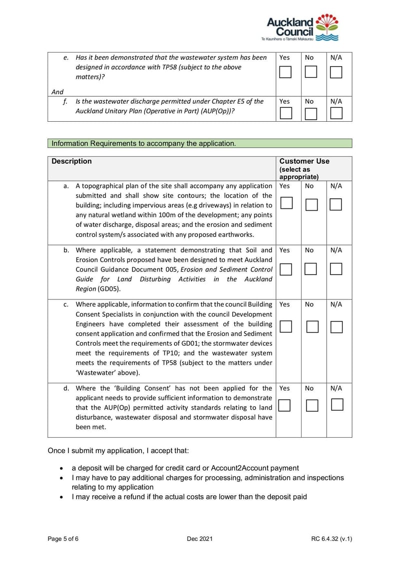 Large thumbnail of Wetland Fast Track Consent Checklist - Dec 2021