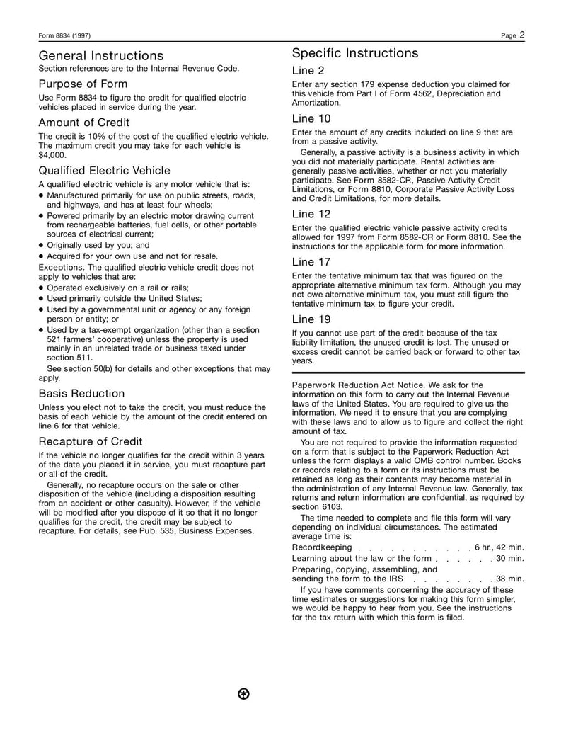 Large thumbnail of Form 8834 - Mar 2005