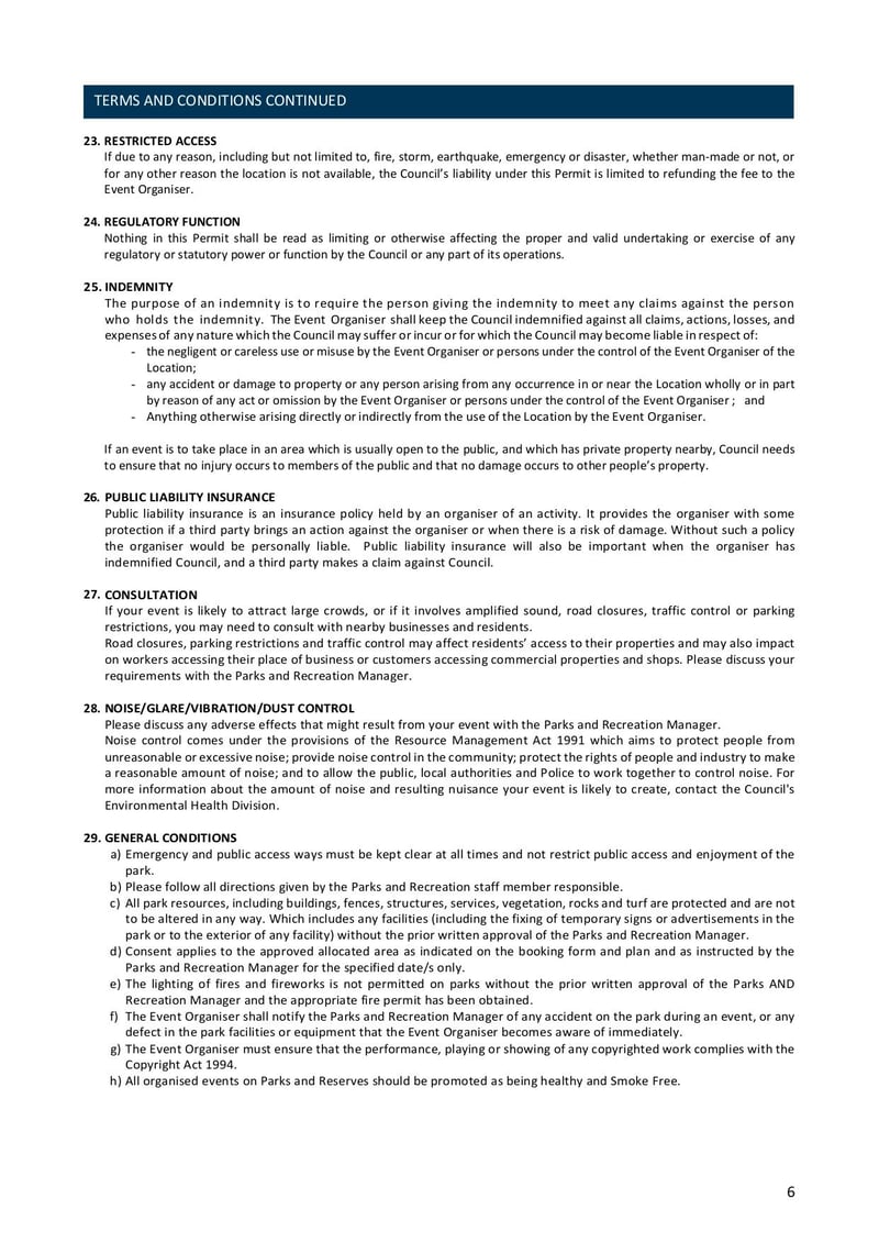 Large thumbnail of Parks and Recreation Booking Form - Aug 2021