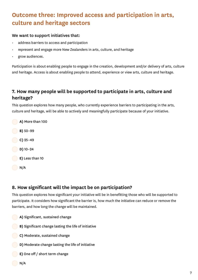 Large thumbnail of Cultural Sector Regeneration Fund Outcomes Questionnaire - Jul 2022