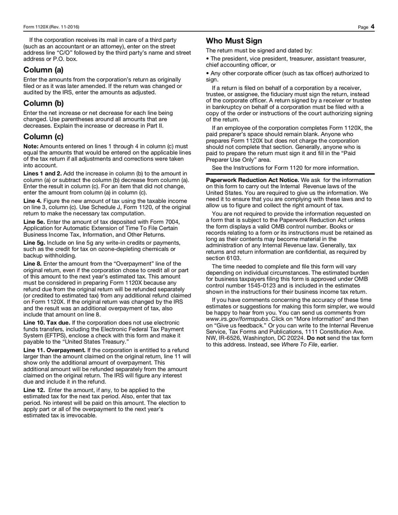Large thumbnail of Form 1120X - Nov 2016