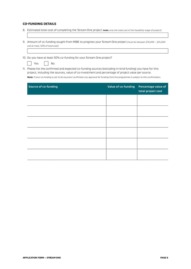 Thumbnail of Innovation Programme for Tourism Recovery Application Form - Nov 2022 - page 6