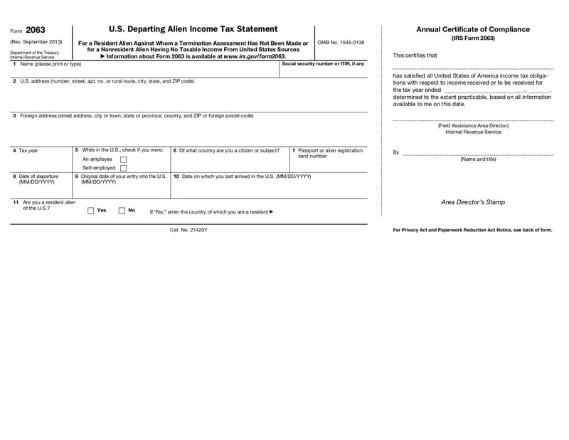 Large thumbnail of Form 2063 - Sep 2013
