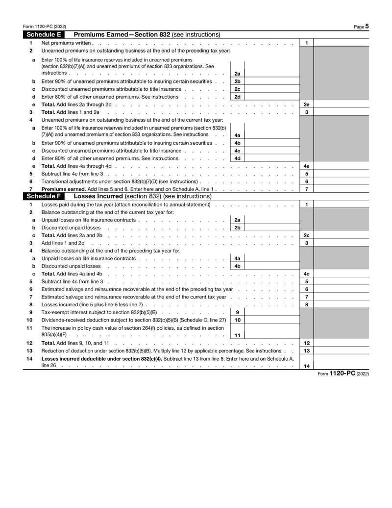 Thumbnail of Form 1120-PC - Jan 2022 - page 4