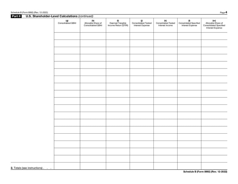 Large thumbnail of Schedule B (Form 8992) - Dec 2022