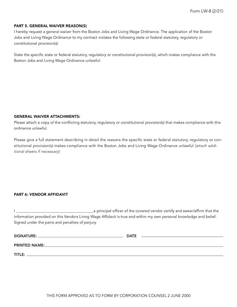 Large thumbnail of Form LW-8 - Feb 2021