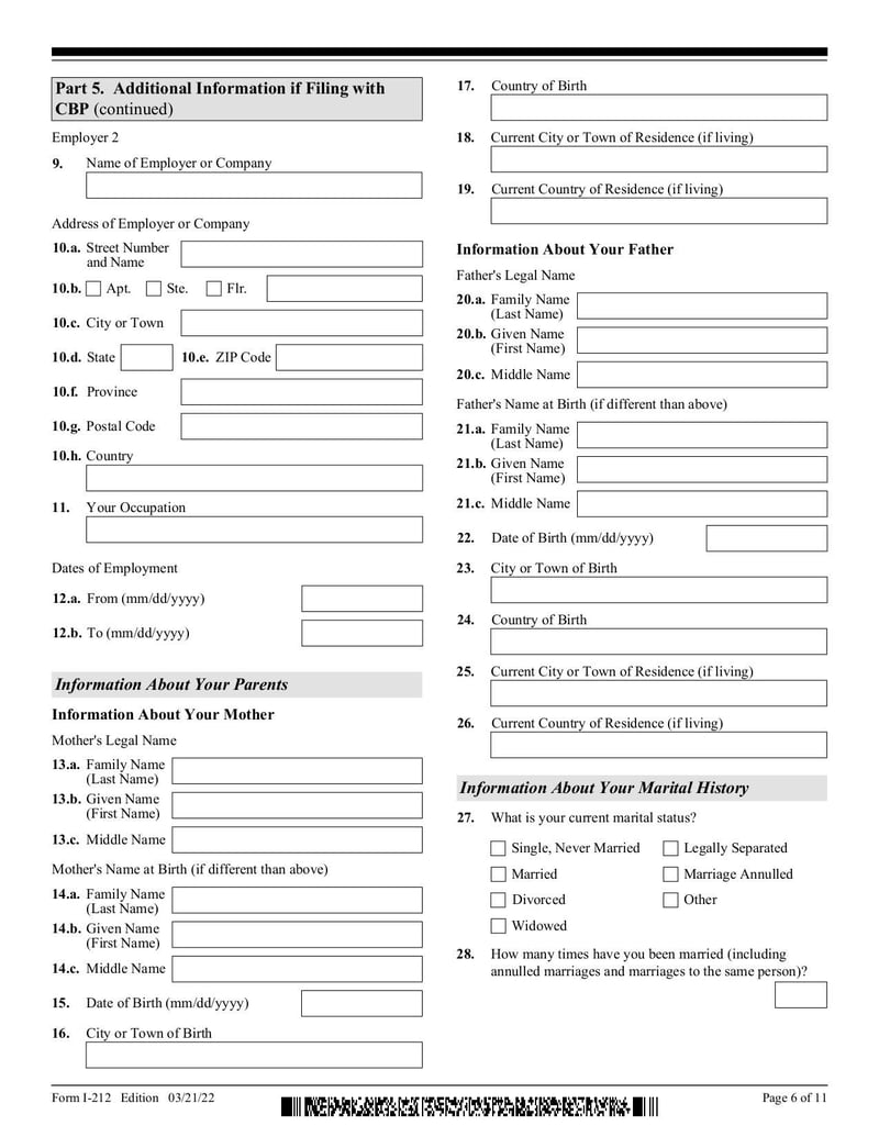 Large thumbnail of Form I-212 - Mar 2022