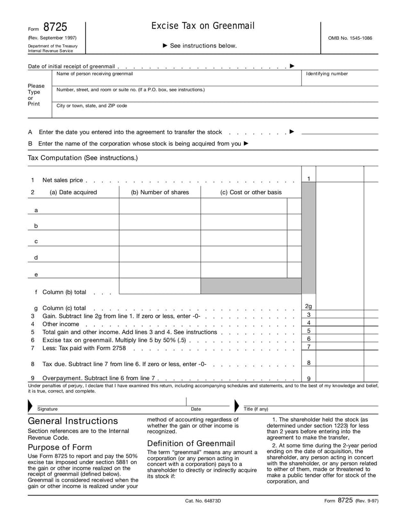 Large thumbnail of Form 8725 - Sep 1999