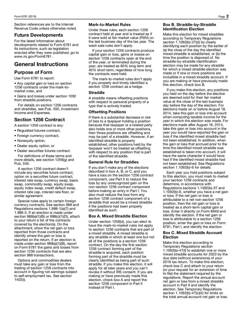Large thumbnail of Form 6781 - Dec 2019