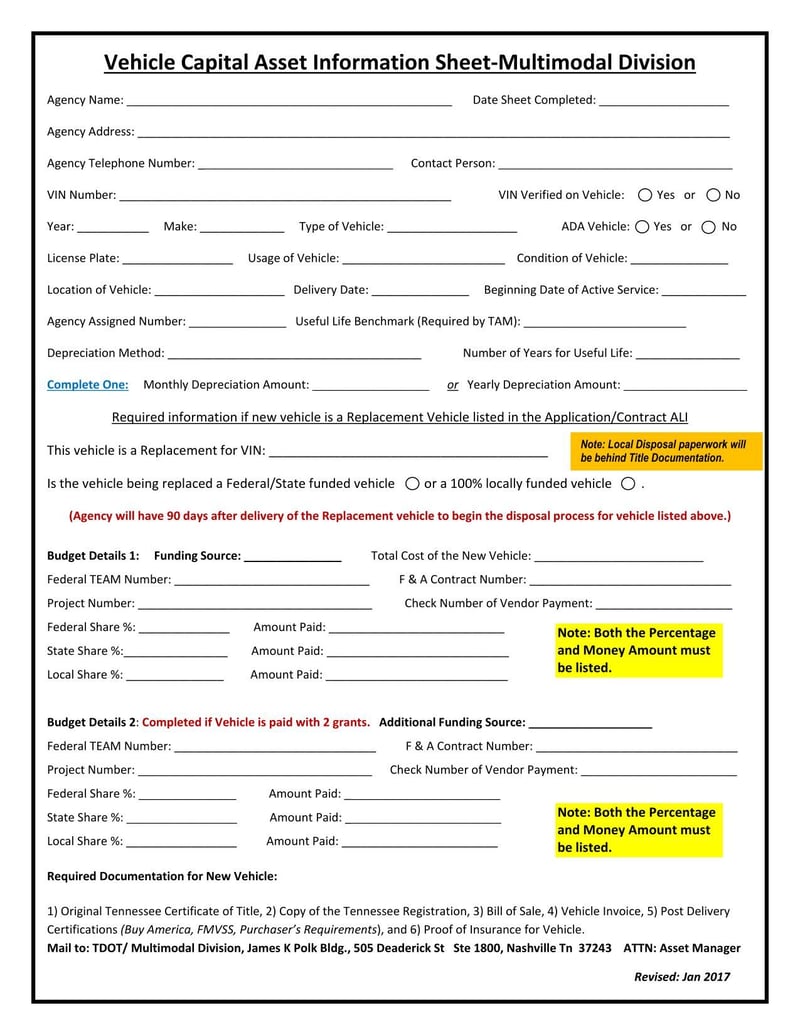 Large thumbnail of Vehicle Capital Asset Information Sheet-Multimodal Division