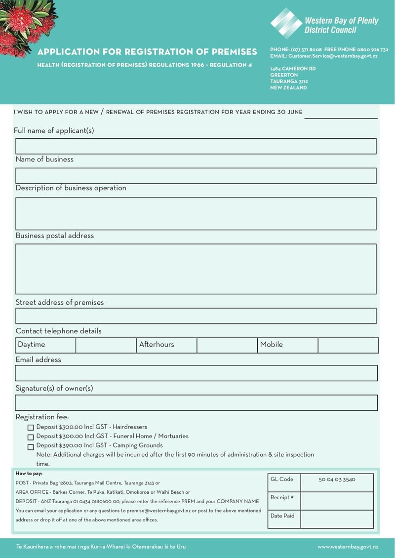 Large thumbnail of Health Premise Registration Form - Apr 2020