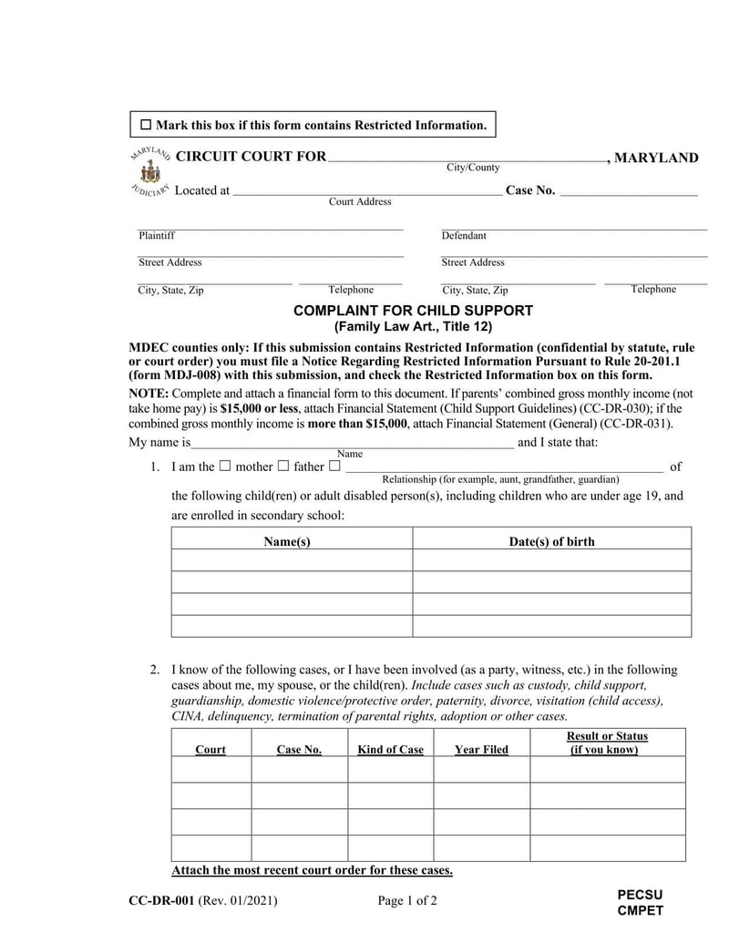 Large thumbnail of Form CC-DR-001