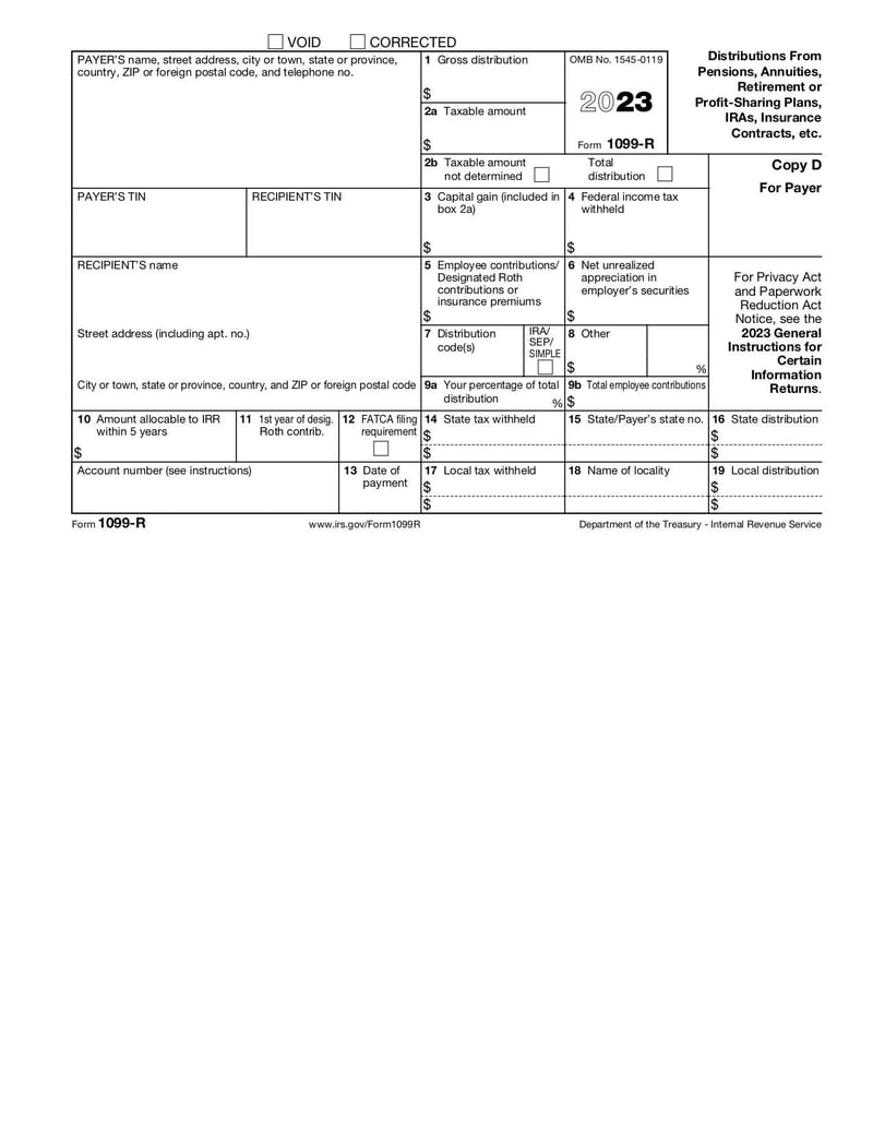Large thumbnail of Form 1099-R - Jan 2022