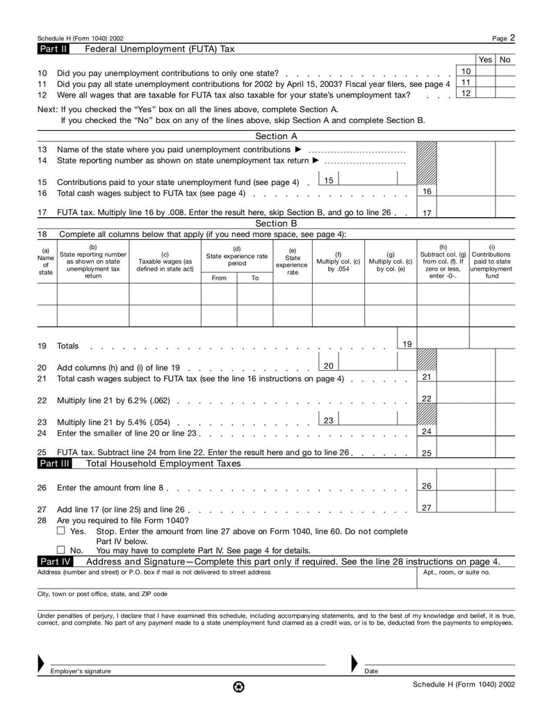 Large thumbnail of Form 1040 (Schedule H) - Jun 2006