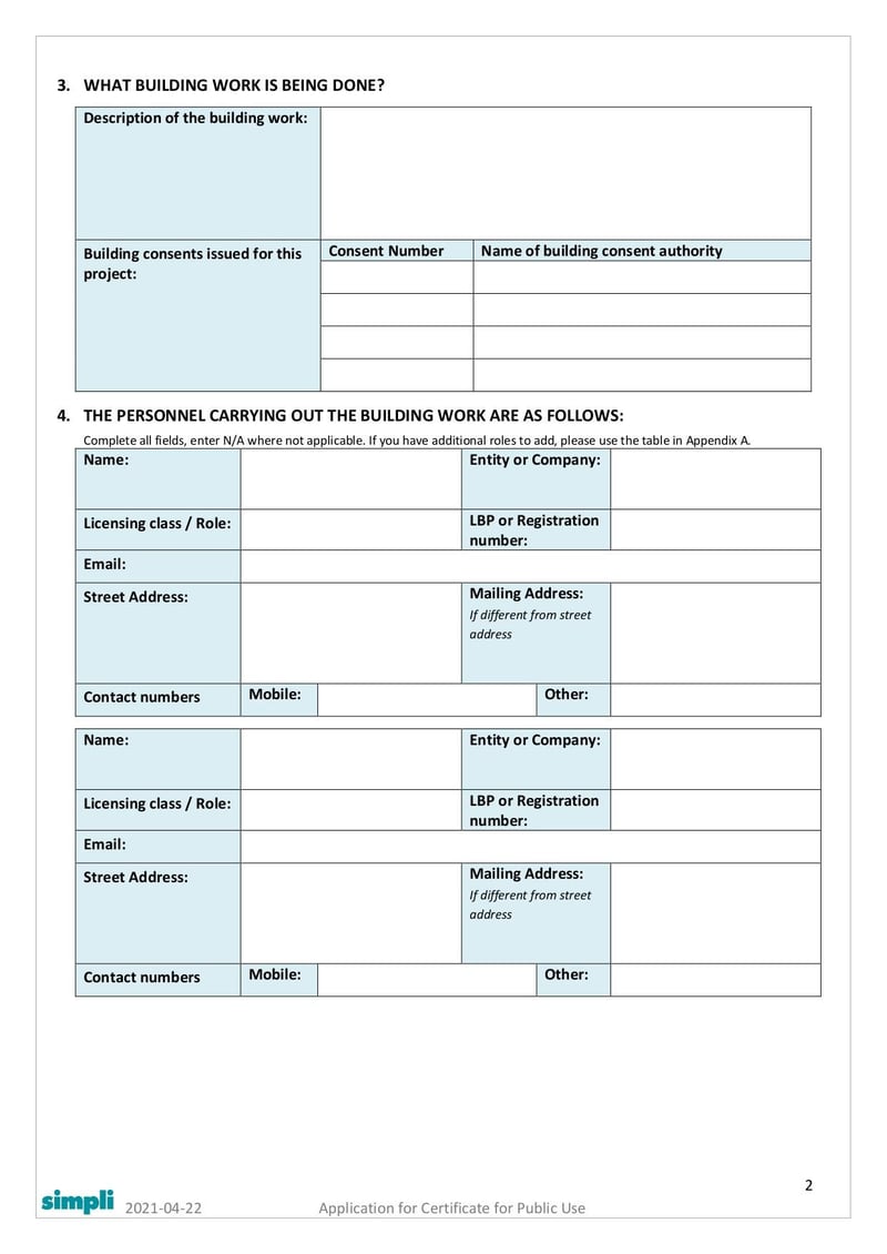 Large thumbnail of Form 15 Application for Certificate for Public Use - Apr 2021