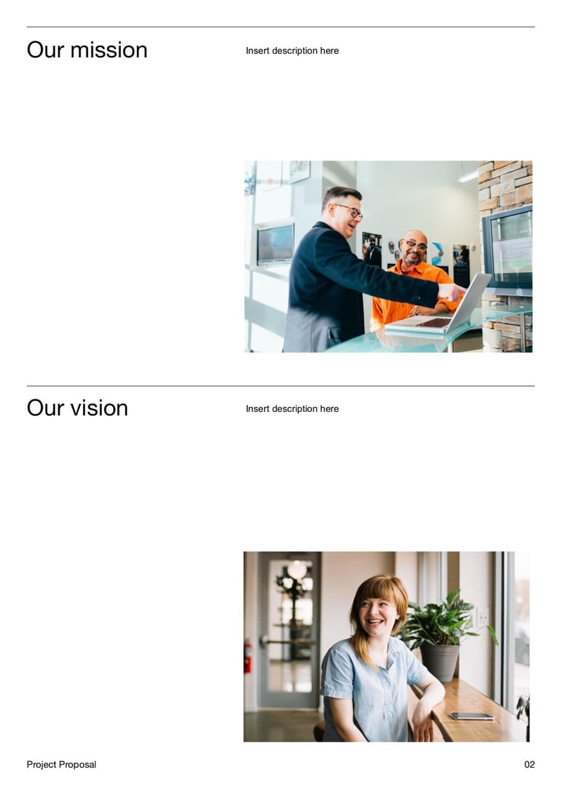 Generic Project Proposal Template for outlining project objectives, scope, and deliverables