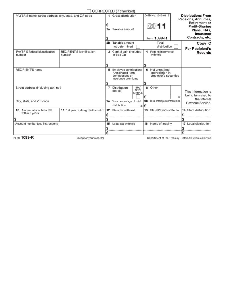 Large thumbnail of Form 1099-R - Sep 2016