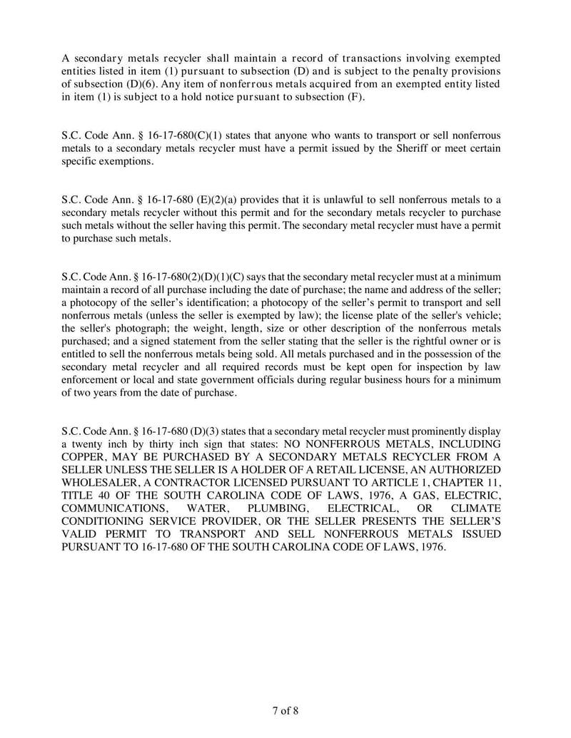 Large thumbnail of Berkeley Secondary Metals Recycler Application for Permit to Purchase Nonferrous Metals