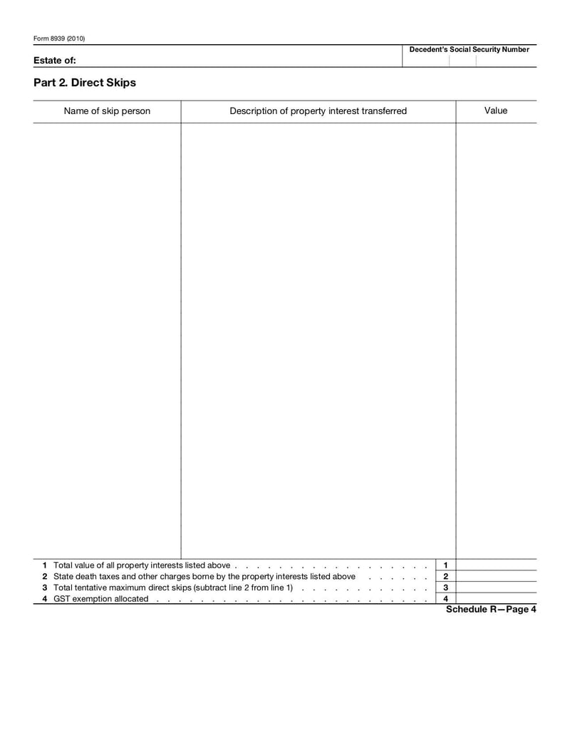 Large thumbnail of Form 8939 - May 2012