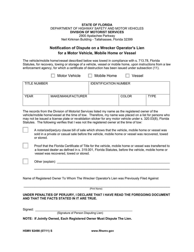 Large thumbnail of Form HSMV 82498