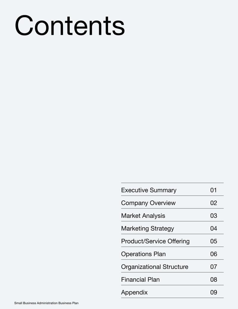 Large thumbnail of Small Business Administration Business Plan