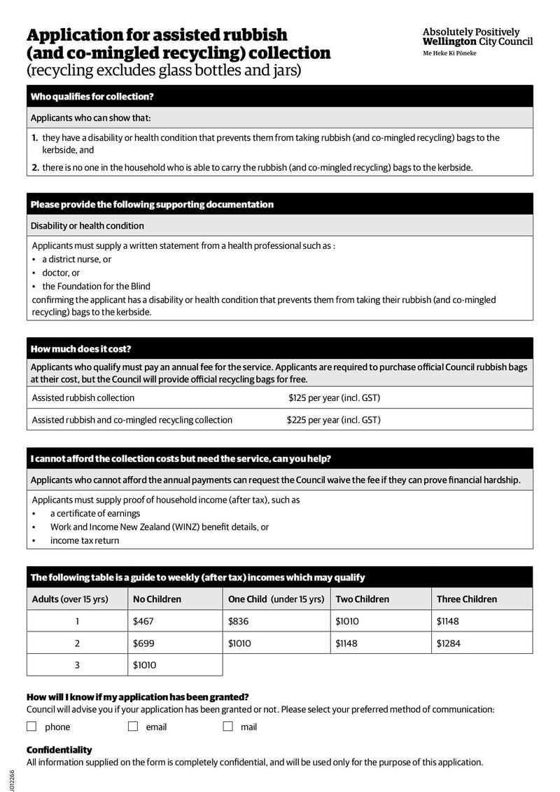Large thumbnail of Assisted Collections Application Form - Mar 2021