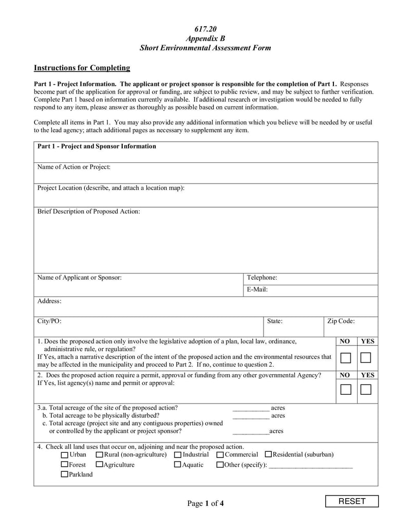 Large thumbnail of Environmental Assessment Form - Appendix B - Sep 2013