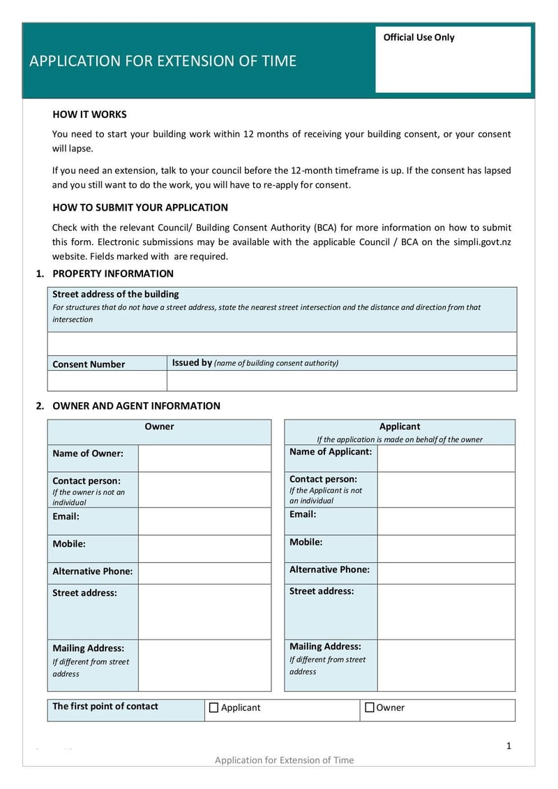 Large thumbnail of Extension of Time Application - Apr 2021