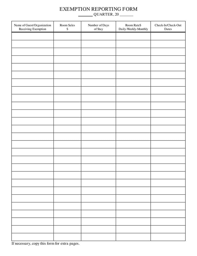 Large thumbnail of Missouri Exemption Reporting Form