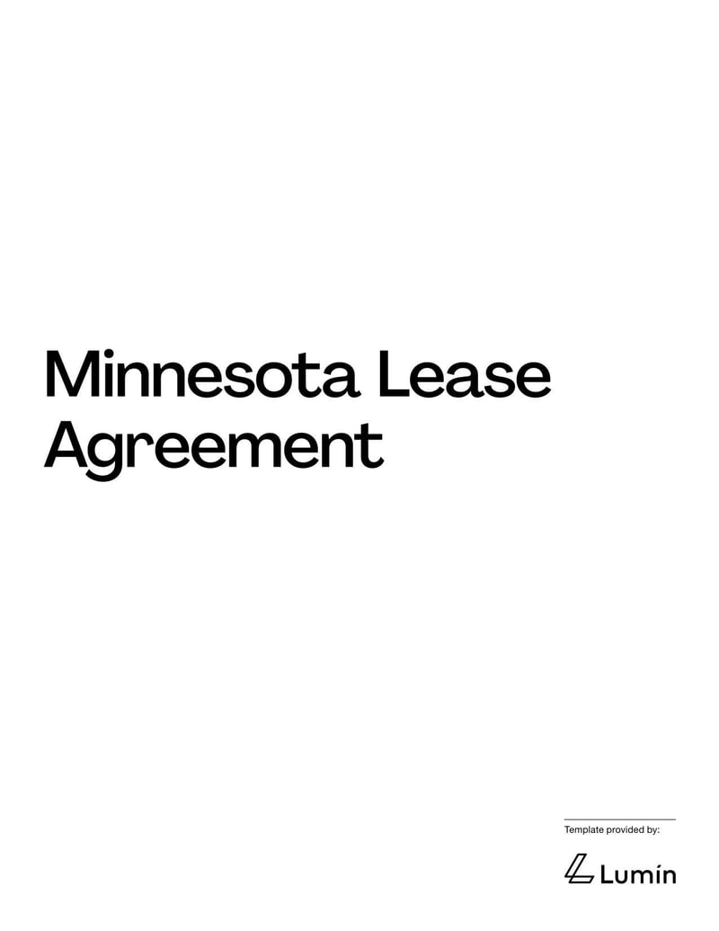 Large thumbnail of Minnesota Lease Agreement Template