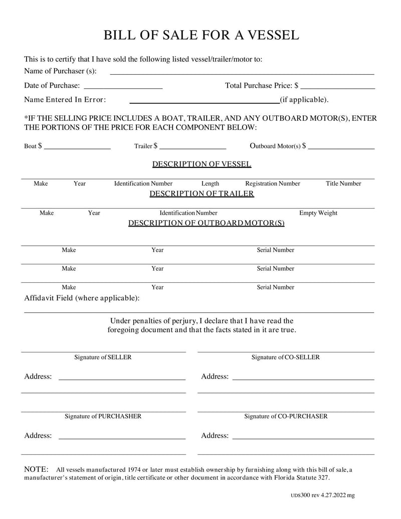 Large thumbnail of Form UDS300 - Apr 2022