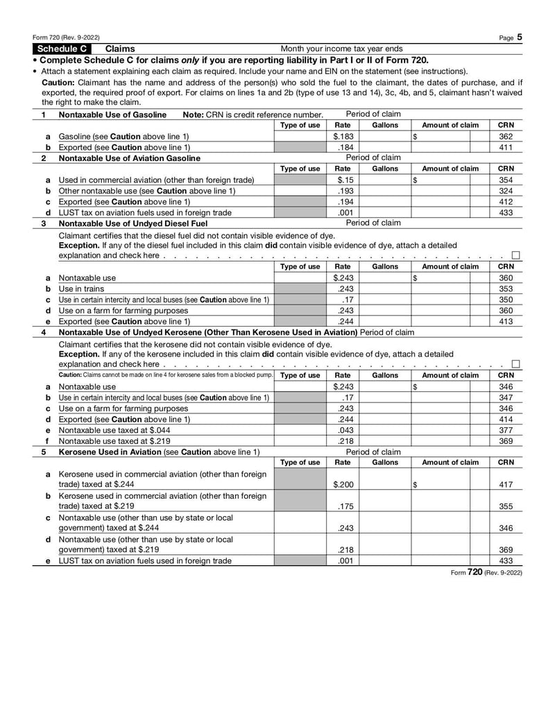 Thumbnail of Form 720 - Sep 2022 - page 4