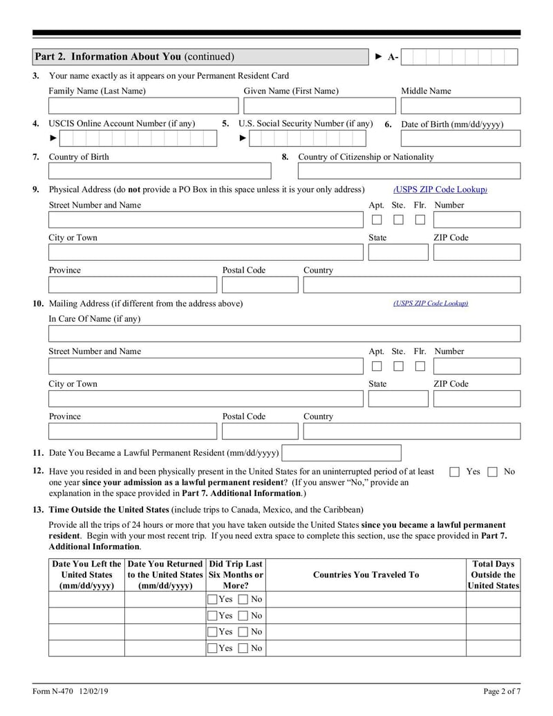 Large thumbnail of Form N-470 - Nov 2022