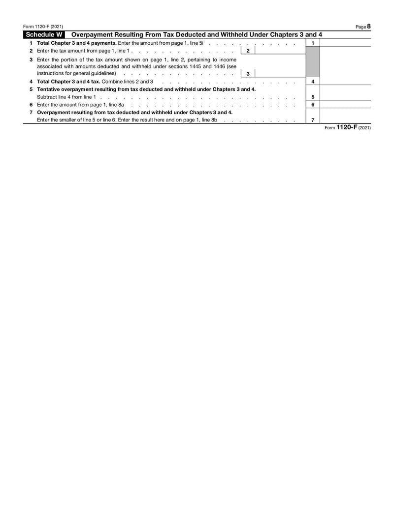 Large thumbnail of Form 1120-F - Jan 2022